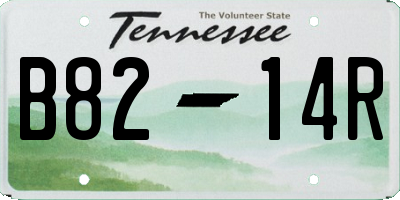 TN license plate B8214R