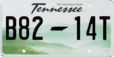 TN license plate B8214T