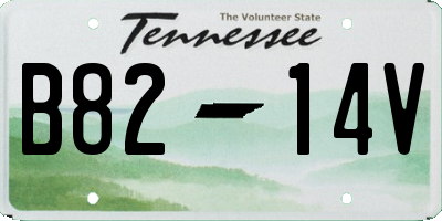 TN license plate B8214V