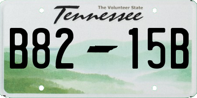TN license plate B8215B