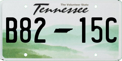 TN license plate B8215C