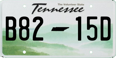 TN license plate B8215D