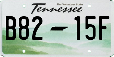 TN license plate B8215F