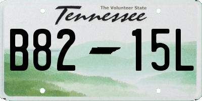 TN license plate B8215L
