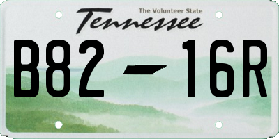 TN license plate B8216R