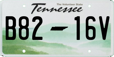 TN license plate B8216V