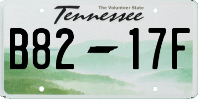 TN license plate B8217F