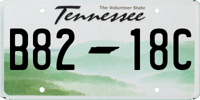 TN license plate B8218C
