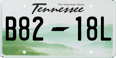 TN license plate B8218L