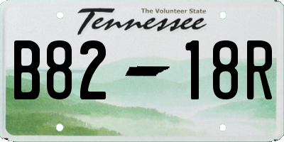 TN license plate B8218R
