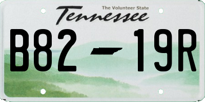 TN license plate B8219R