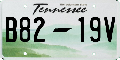 TN license plate B8219V