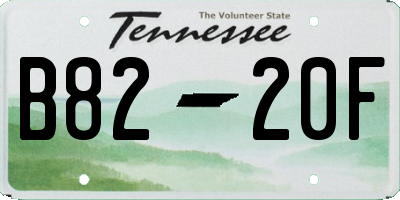 TN license plate B8220F