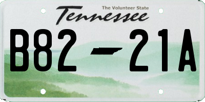 TN license plate B8221A