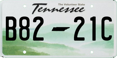 TN license plate B8221C