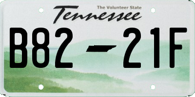 TN license plate B8221F