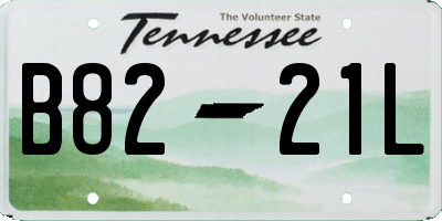 TN license plate B8221L