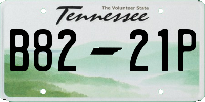 TN license plate B8221P