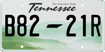 TN license plate B8221R