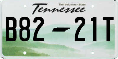 TN license plate B8221T