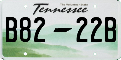 TN license plate B8222B