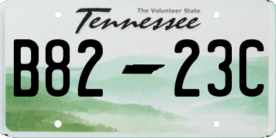 TN license plate B8223C