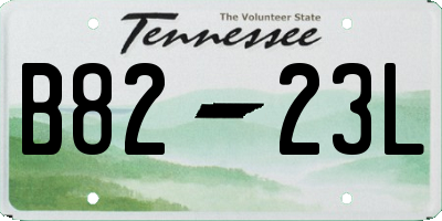 TN license plate B8223L