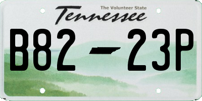 TN license plate B8223P