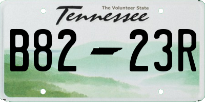 TN license plate B8223R