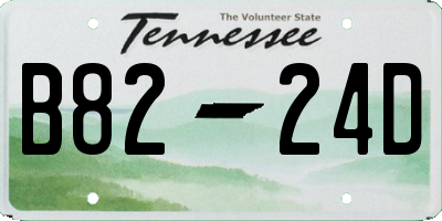 TN license plate B8224D