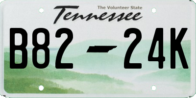 TN license plate B8224K