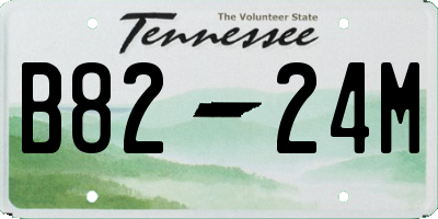 TN license plate B8224M