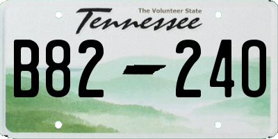 TN license plate B8224O