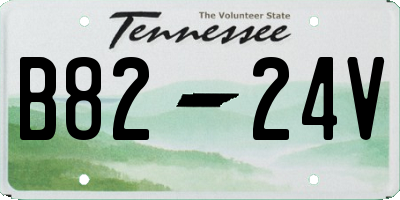 TN license plate B8224V