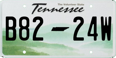 TN license plate B8224W