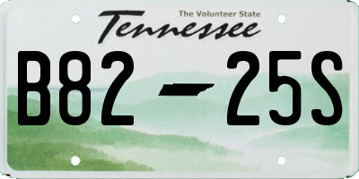 TN license plate B8225S