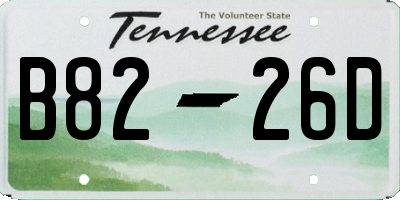 TN license plate B8226D