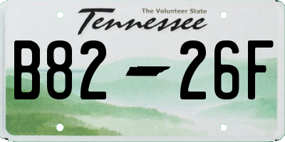 TN license plate B8226F