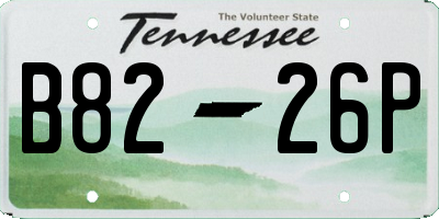 TN license plate B8226P