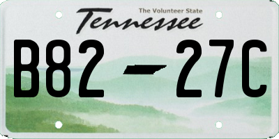 TN license plate B8227C