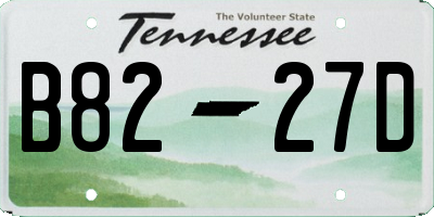 TN license plate B8227D