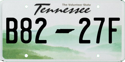 TN license plate B8227F