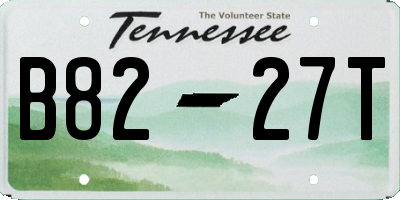 TN license plate B8227T
