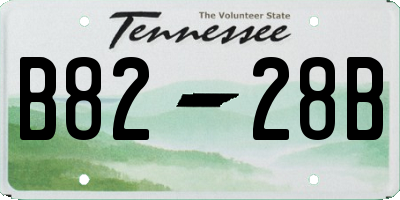 TN license plate B8228B