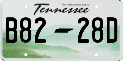 TN license plate B8228D