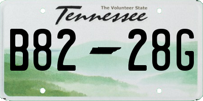 TN license plate B8228G