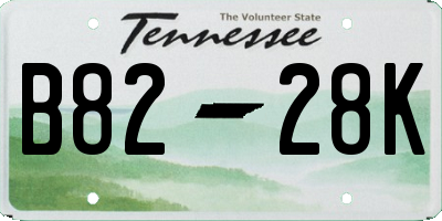 TN license plate B8228K