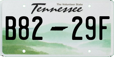 TN license plate B8229F