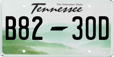 TN license plate B8230D