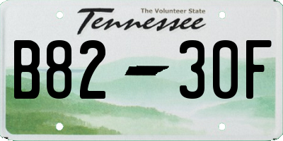 TN license plate B8230F